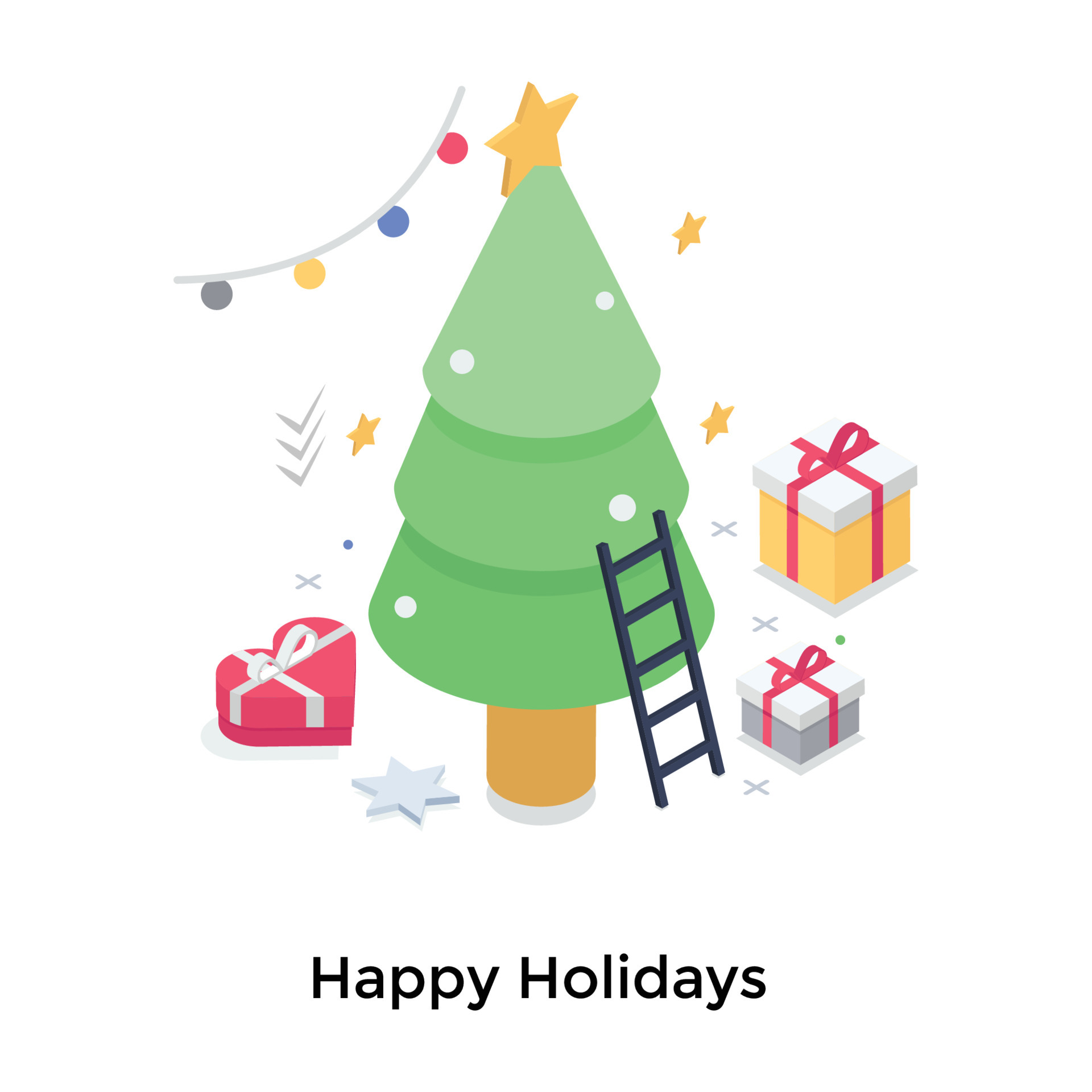Happy Holidays Concepts 5136199 Vector Art at Vecteezy