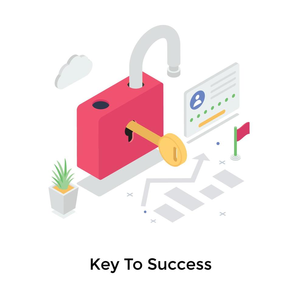 Key To Success vector