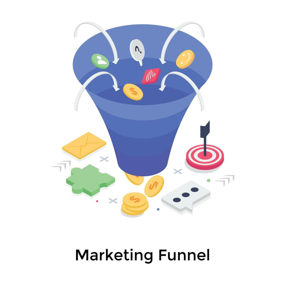 Marketing Funnel Concepts vector