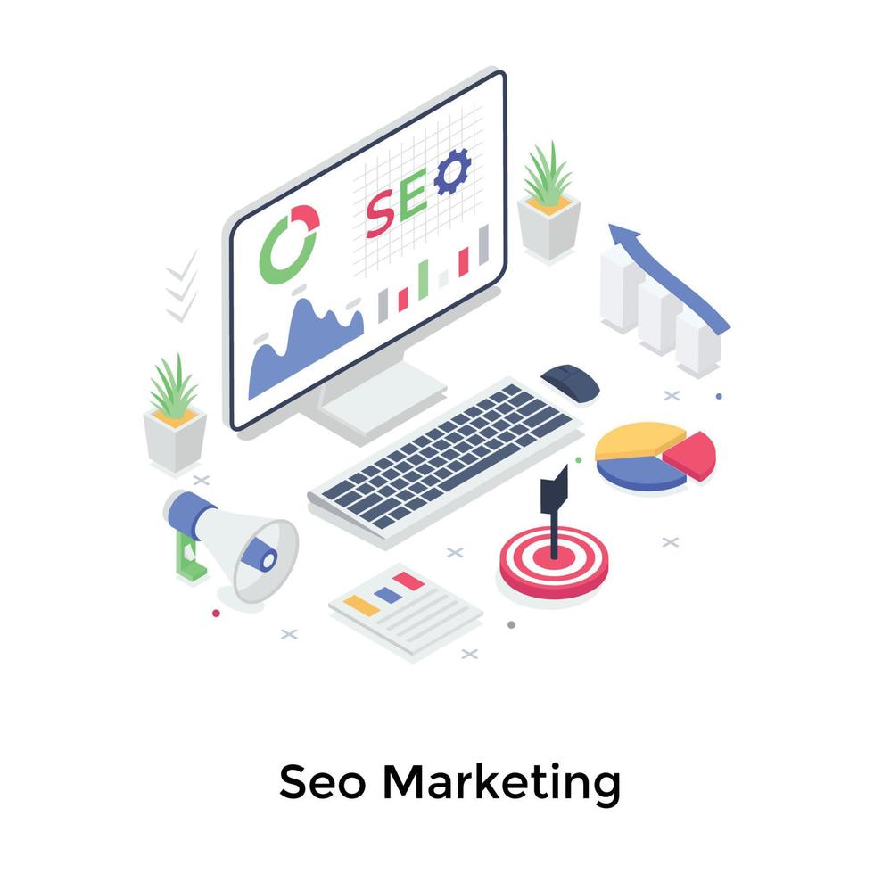 Seo Marketing Concepts vector