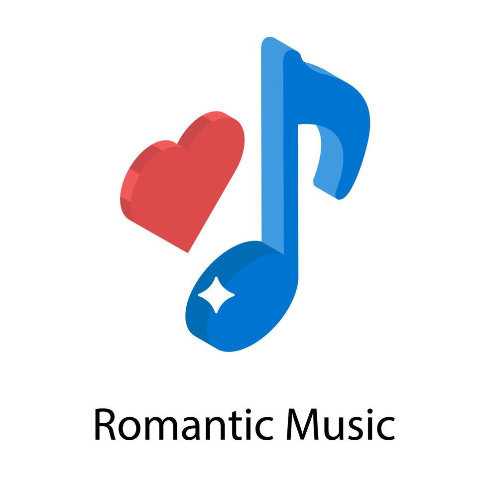 Romantic Music Concepts vector