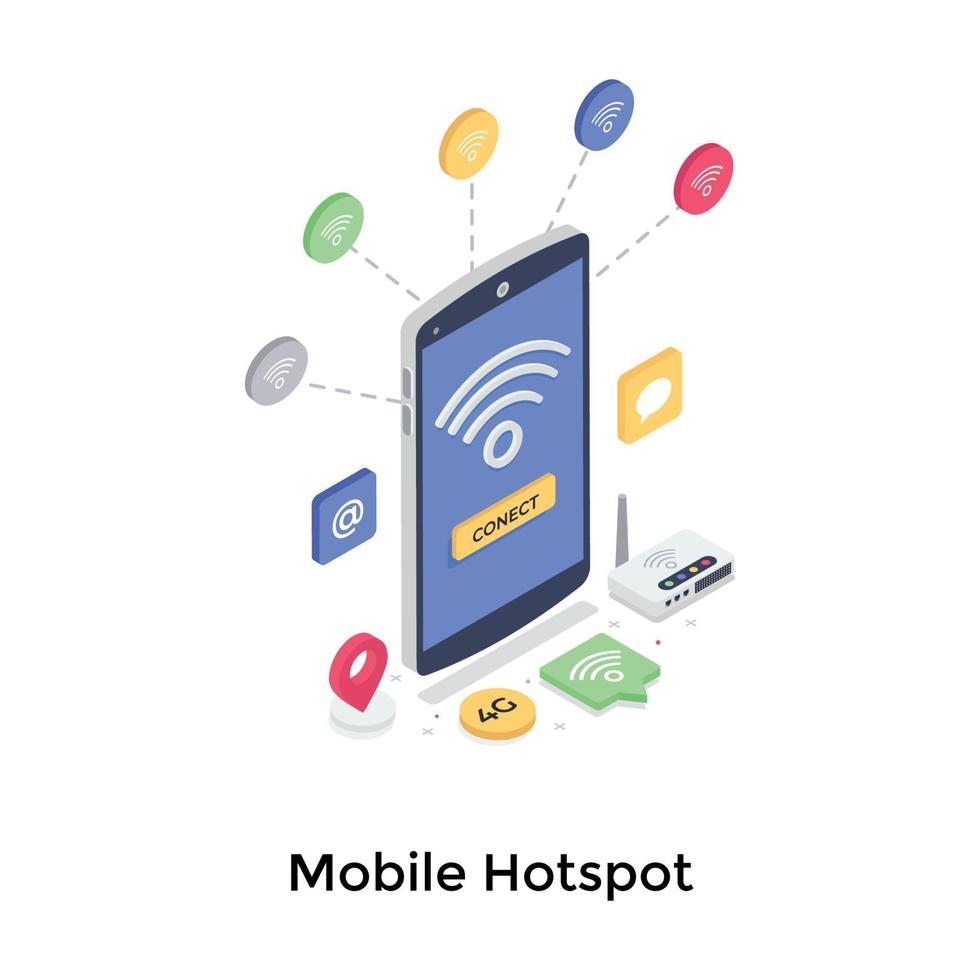 Mobile Hotspot Concepts vector