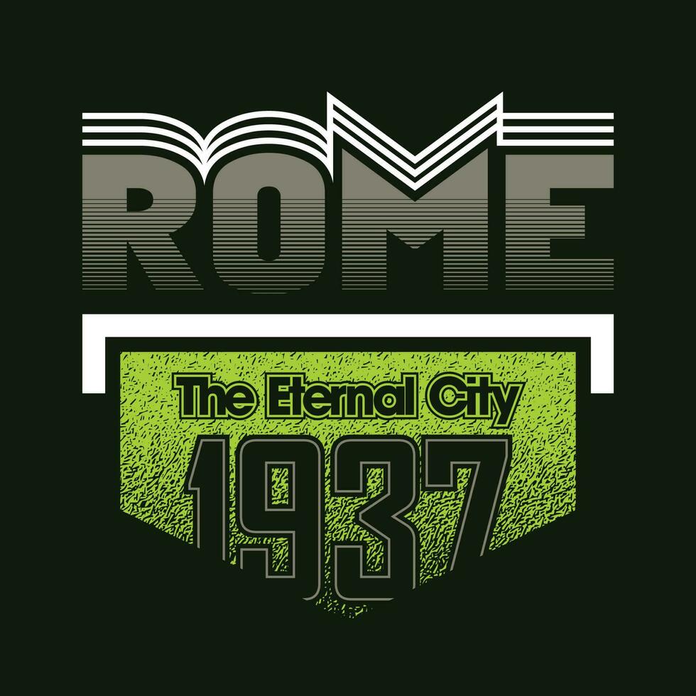 Rome Lettering hands typography graphic design in vector illustration.