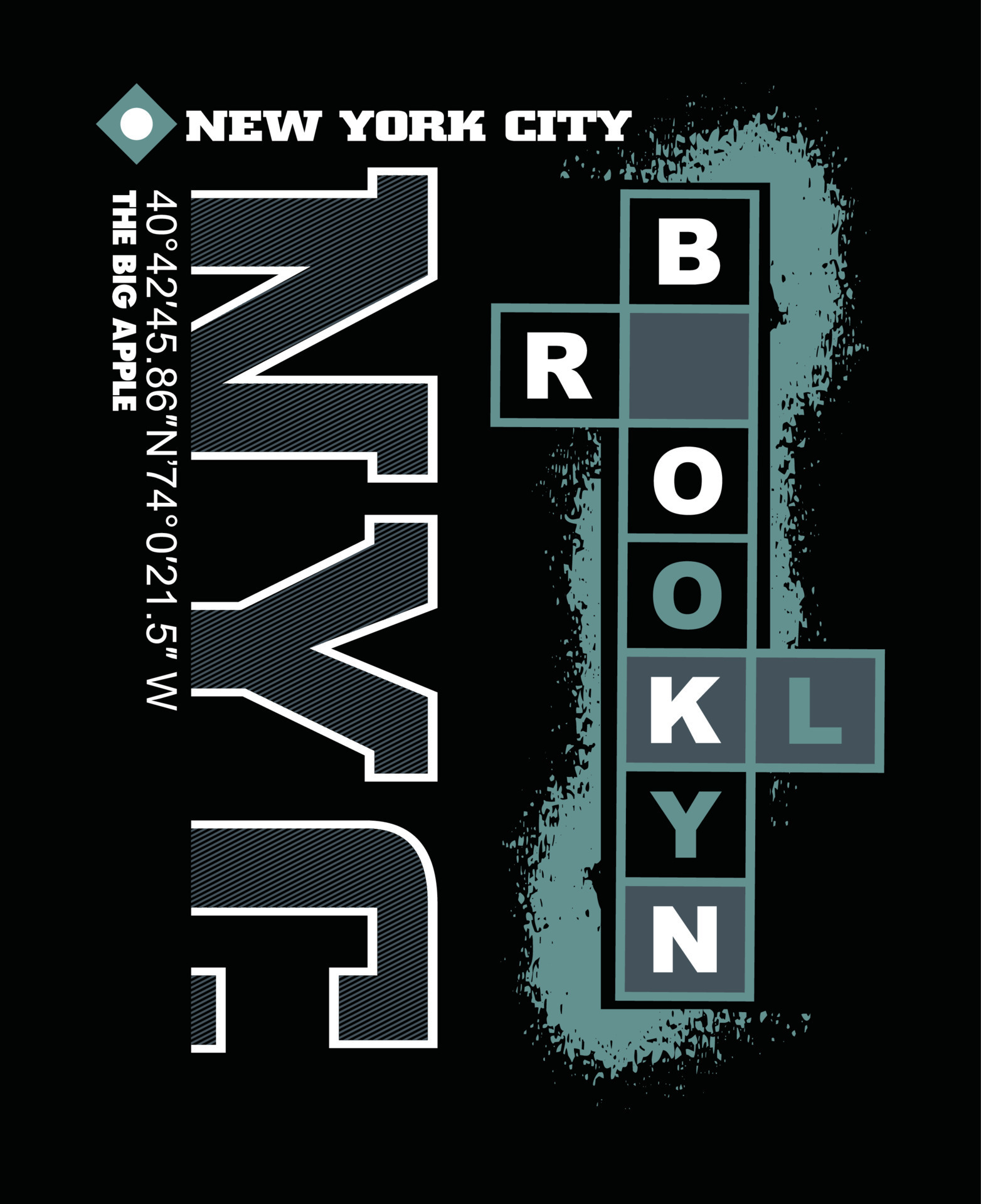 New york Lettering hands typography graphic design in vector ...