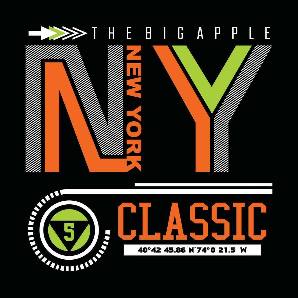 NY New york Lettering hands typography graphic design in vector illustration.