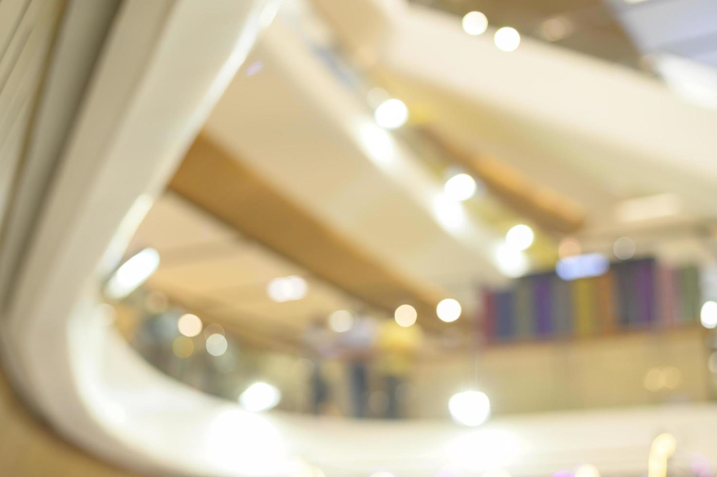 borrosa de fondo del centro comercial, concepto de fondo empresarial foto