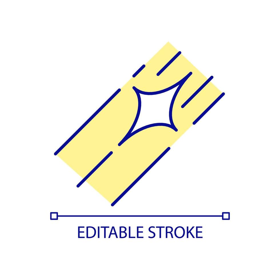 Laser eye surgery RGB color icon. Nearsightedness, astigmatism, farsightedness conditions to treat with the lase. Isolated vector illustration. Simple filled line drawing. Editable stroke