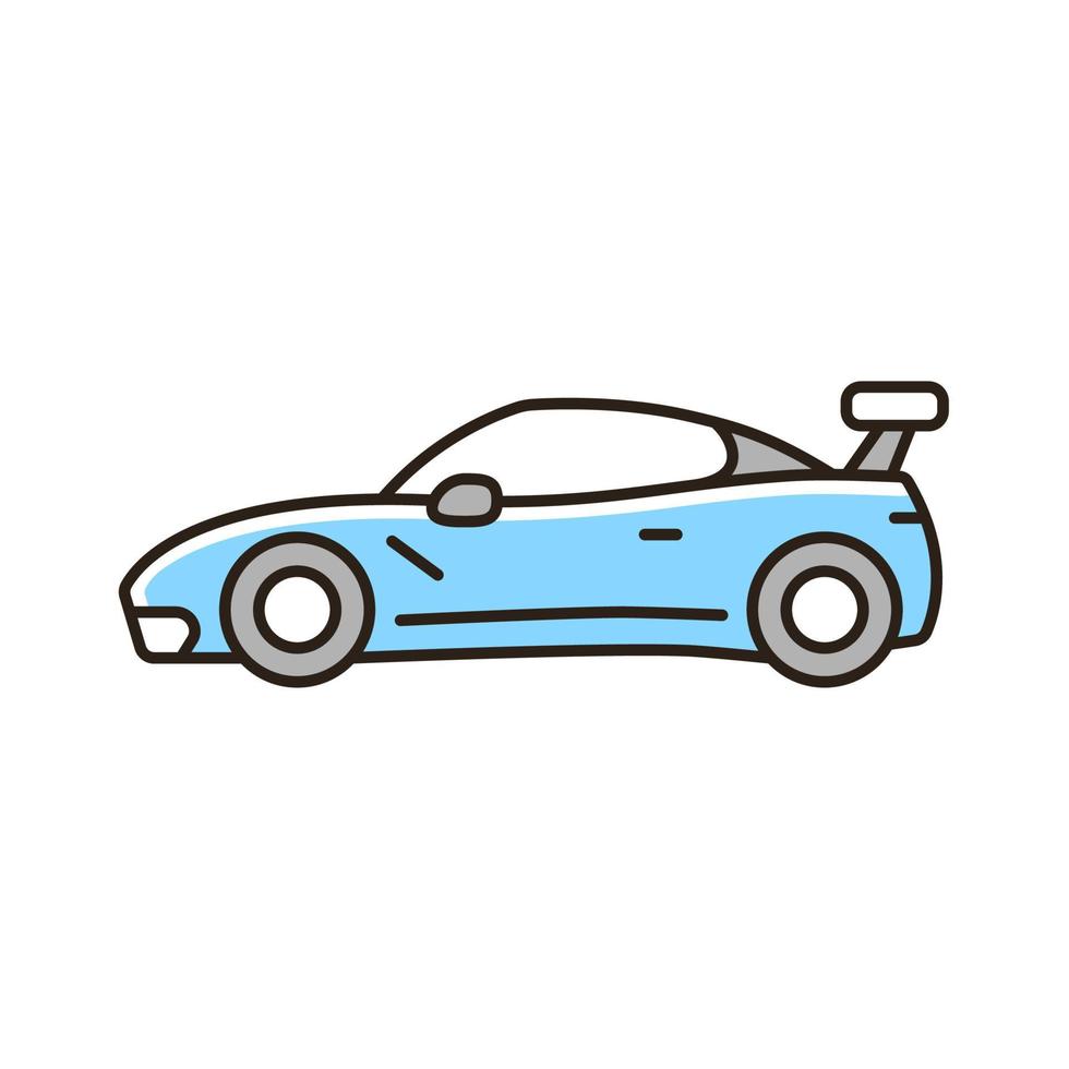 Customized sports car RGB color icon. Designing vehicle for street racing.  Upgrading automobile performance. Adding aftermarket accessories. Isolated  vector illustration. Simple filled line drawing 5137342 Vector Art at  Vecteezy