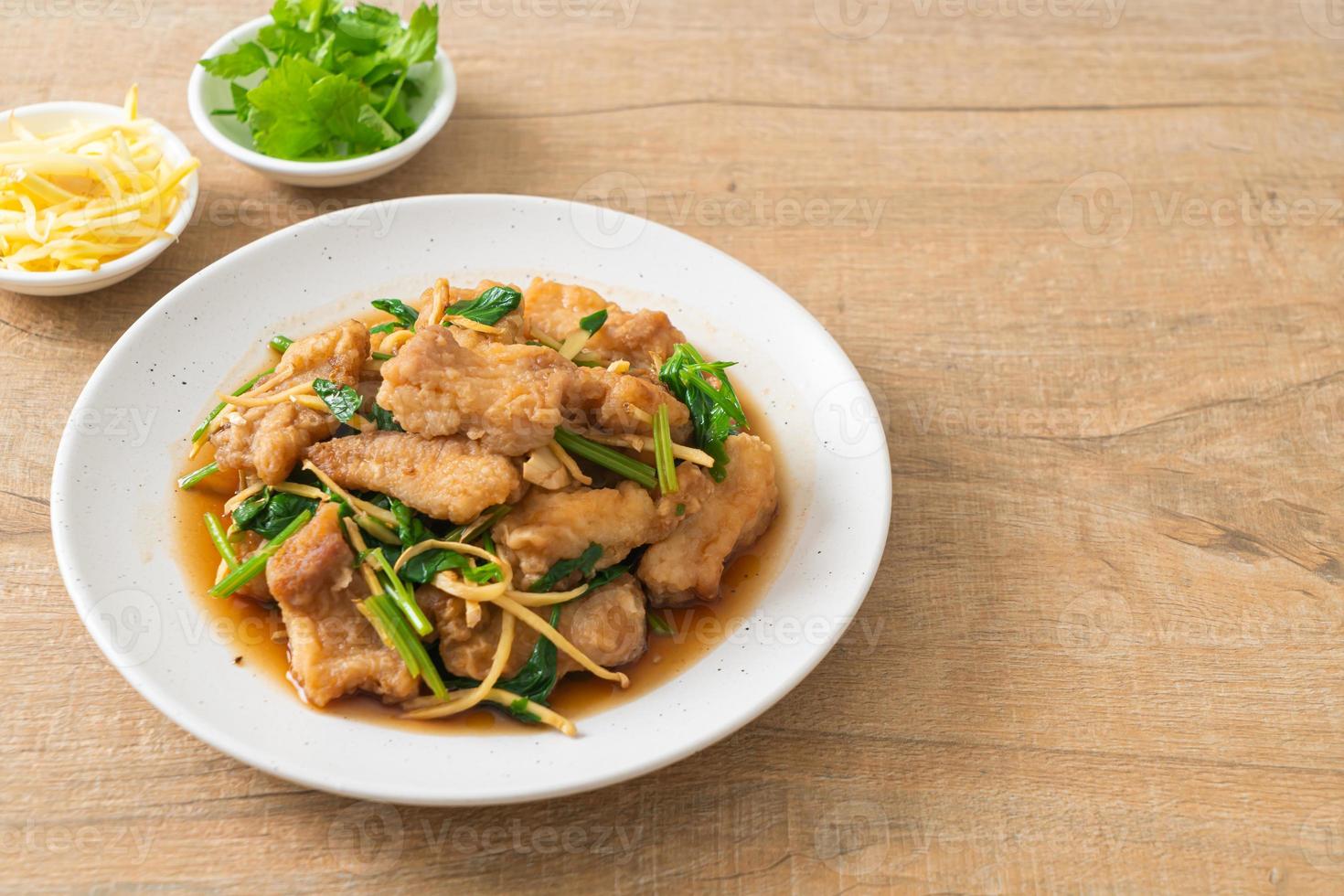 Stir Fried Fish with Chinese Celery 5137710 Stock Photo at Vecteezy