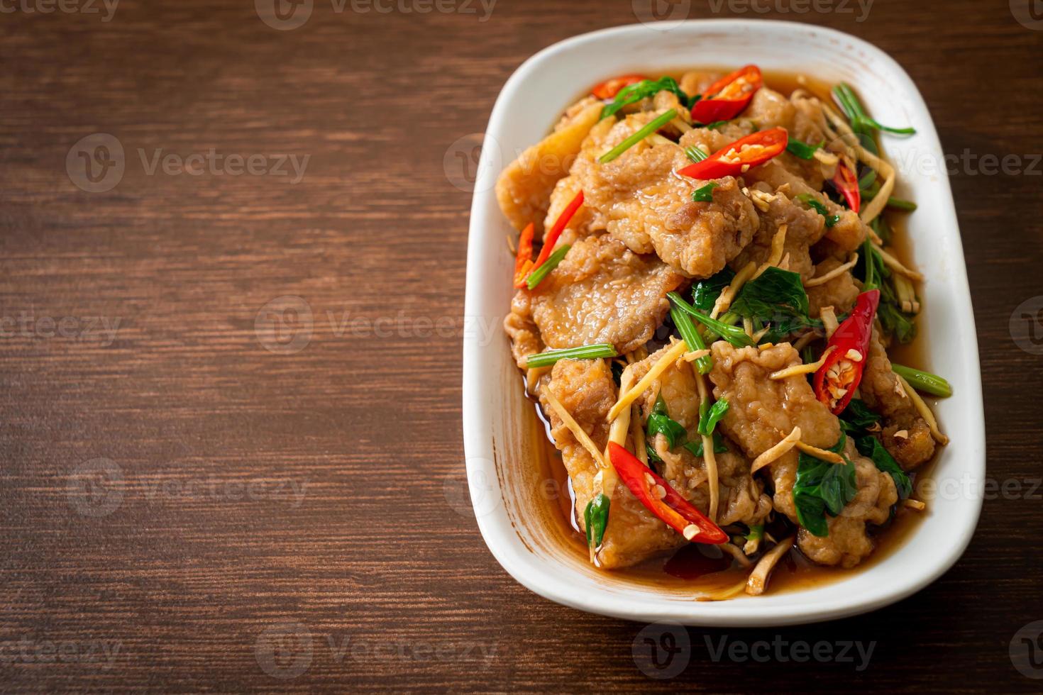 Stir Fried Fish with Chinese Celery photo