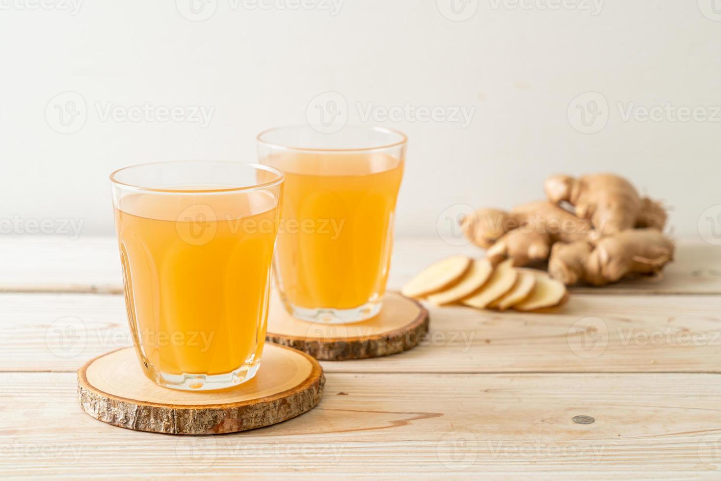 fresh and hot ginger juice glass photo