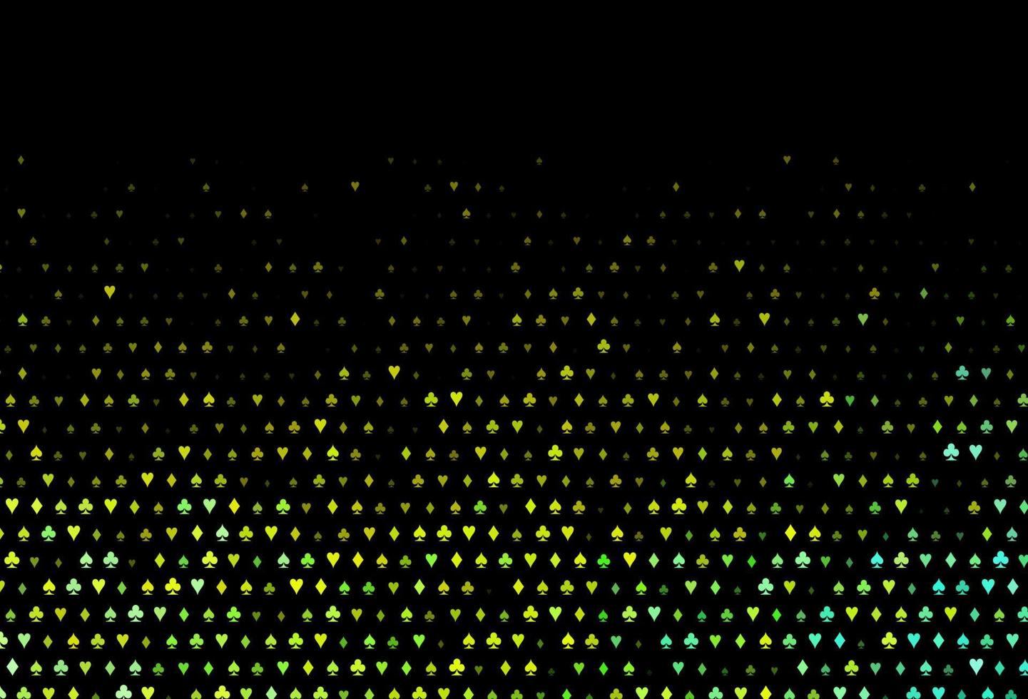 textura de vector verde oscuro, amarillo con naipes.