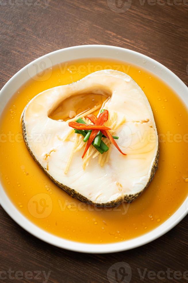 Steamed Cod Fish with Soy Sauce 5138574 Stock Photo at Vecteezy