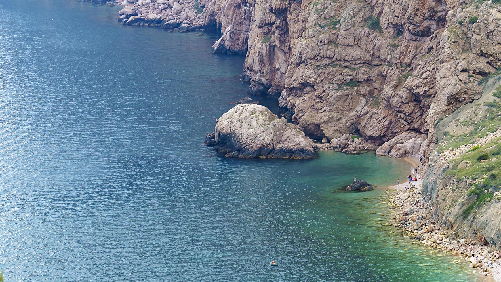 Seascape with rocky coastline. Balaklava photo