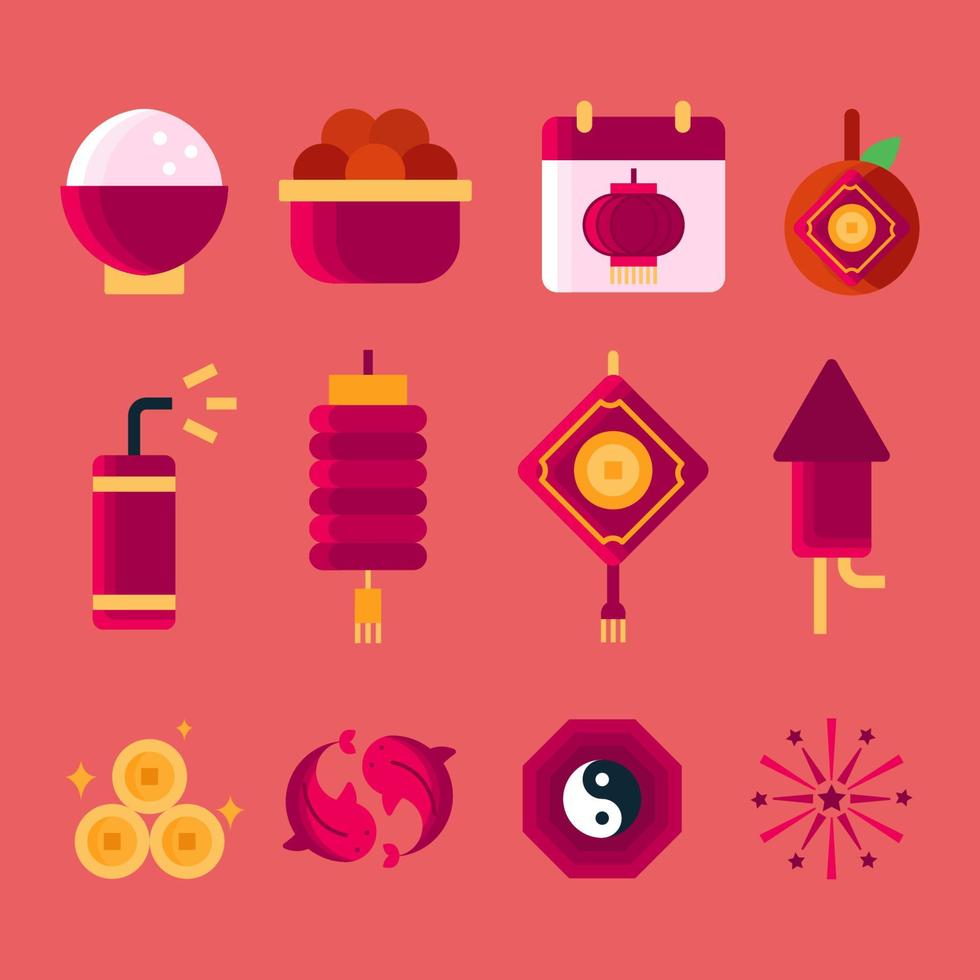 Chinese New Year Icons vector