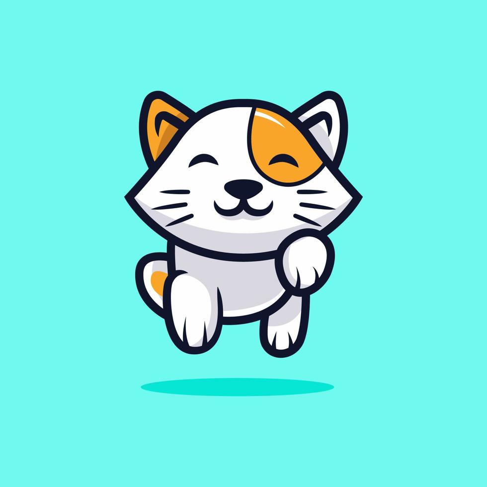 Cute cat mascot vector illustration