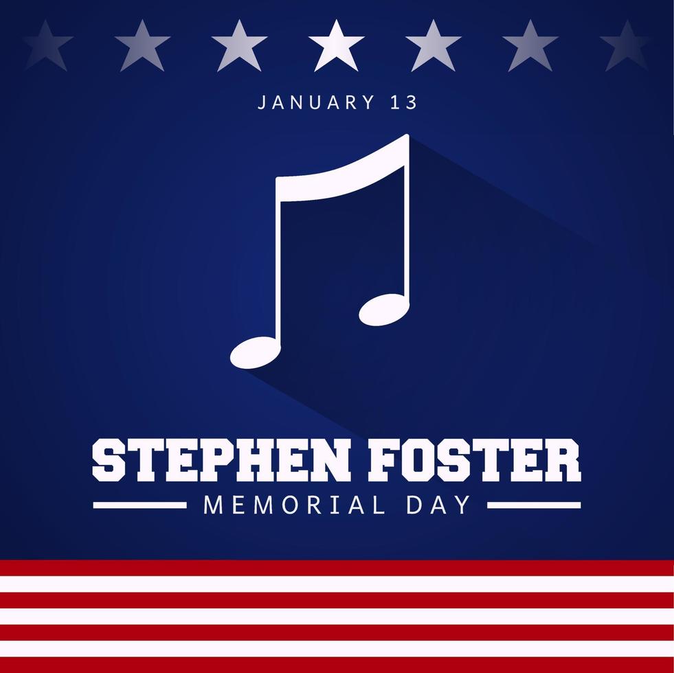Stephen foster memorial day theme template vector