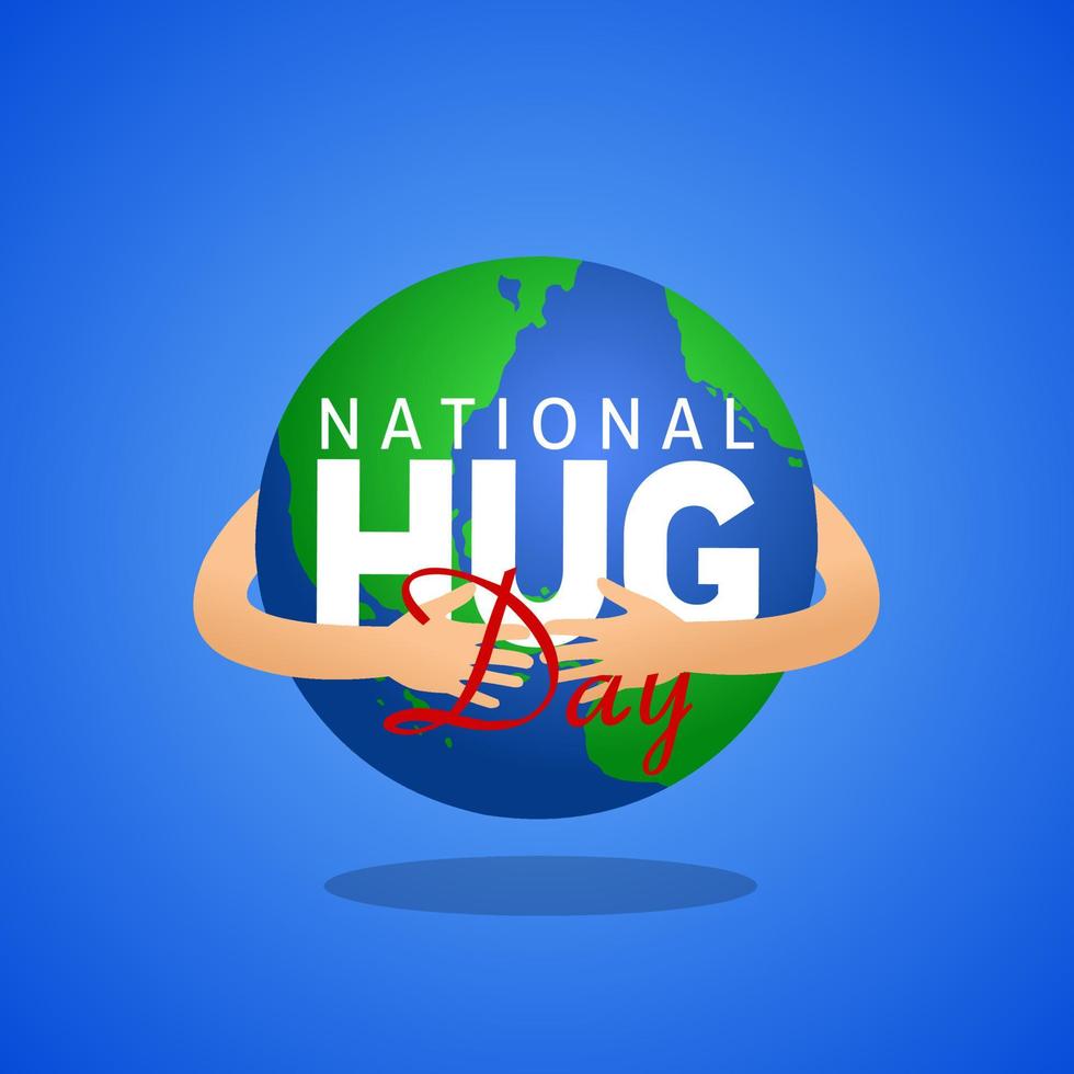 National hug day theme template vector