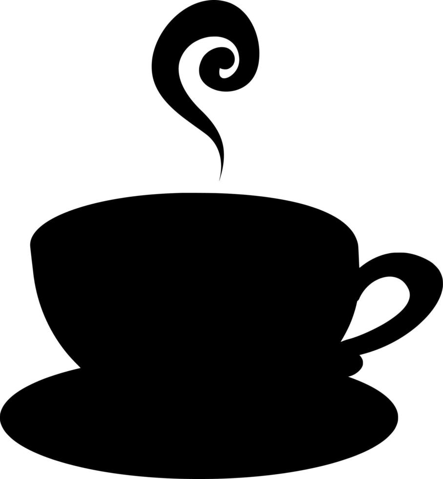 una taza de café aislado sobre fondo blanco. vector