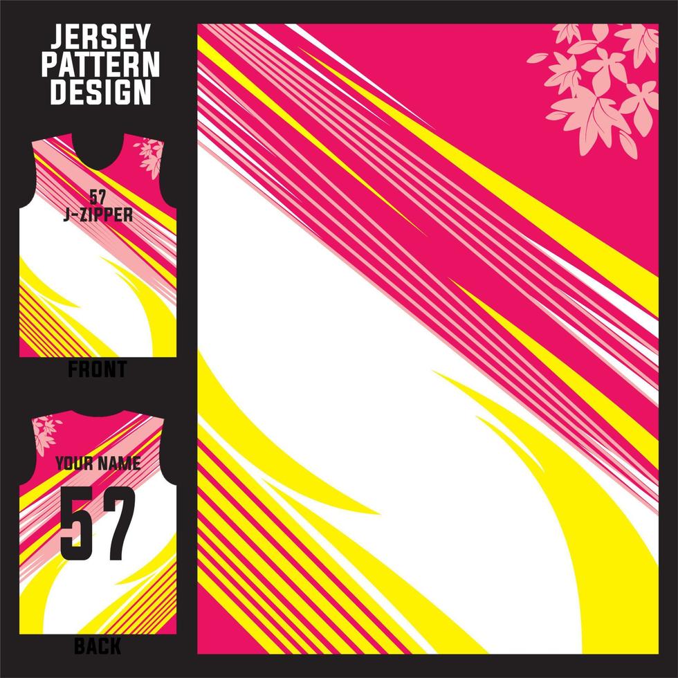 plantilla de patrón abstracto vectorial de diseño de jersey que se muestra en la parte delantera y trasera para equipos de fútbol, baloncesto, ciclismo, béisbol, voleibol, carreras, etc. vector