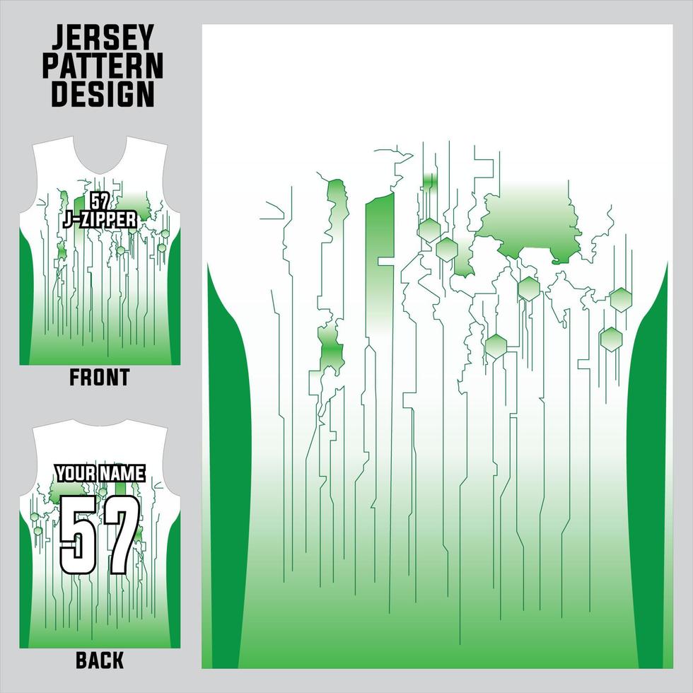 plantilla de patrón abstracto vectorial de diseño de jersey que se muestra en la parte delantera y trasera para equipos de fútbol, baloncesto, ciclismo, béisbol, voleibol, carreras, etc. vector