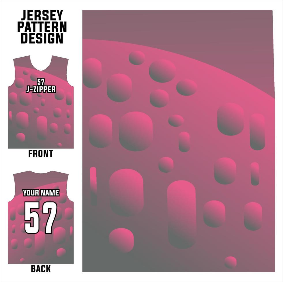 plantilla de patrón abstracto vectorial de diseño de jersey que se muestra en la parte delantera y trasera para equipos de fútbol, baloncesto, ciclismo, béisbol, voleibol, carreras, etc. vector