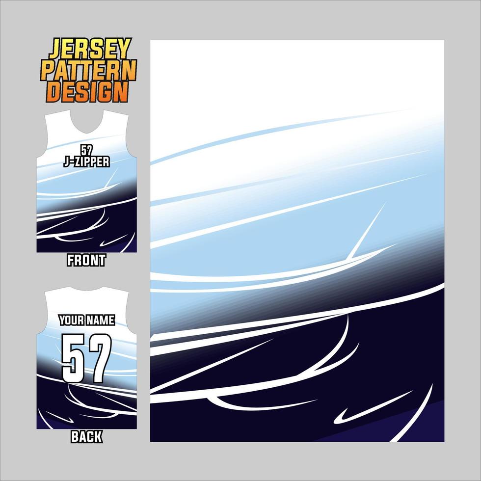 plantilla de patrón abstracto vectorial de diseño de jersey que se muestra en la parte delantera y trasera para equipos de fútbol, baloncesto, ciclismo, béisbol, voleibol, carreras, etc. vector