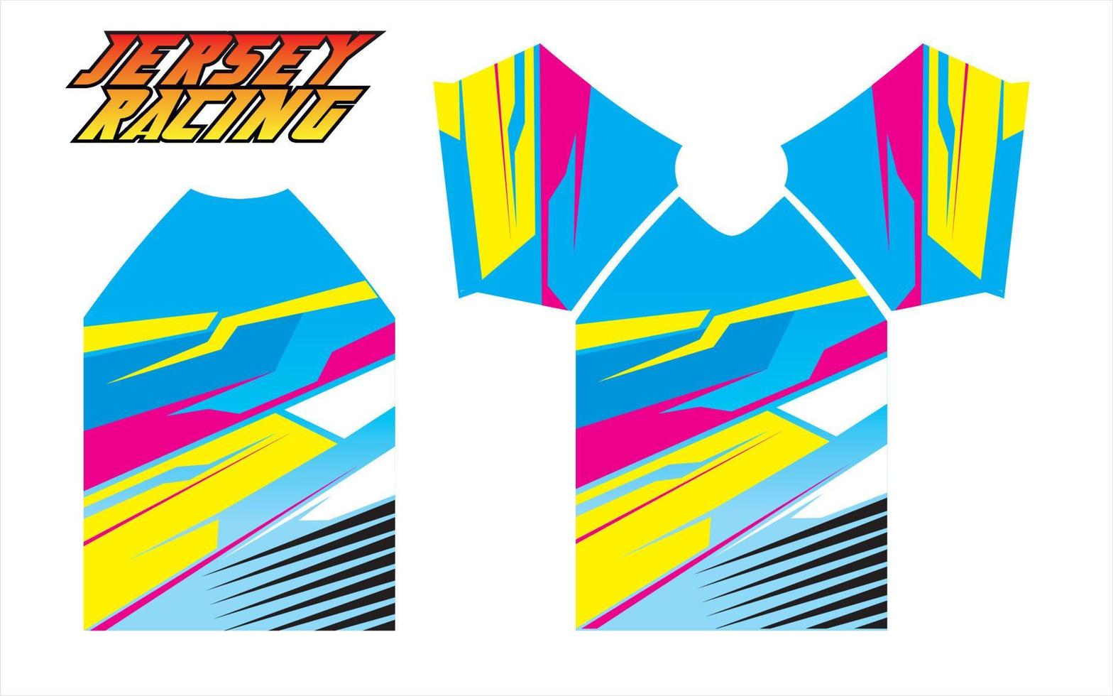 colorful racing jersey design patterns for printing and sublime vector