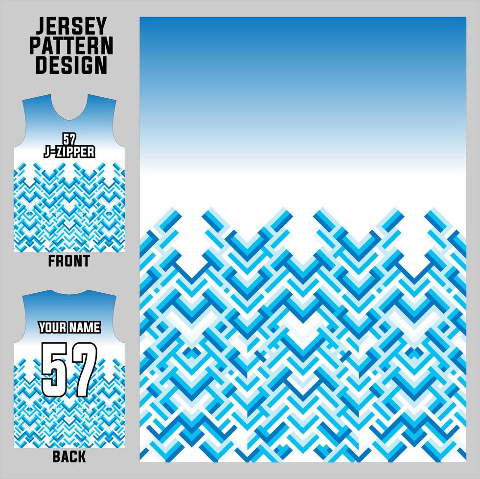 plantilla de patrón abstracto vectorial de diseño de jersey que se muestra en la parte delantera y trasera para equipos de fútbol, baloncesto, ciclismo, béisbol, voleibol, carreras, etc. vector