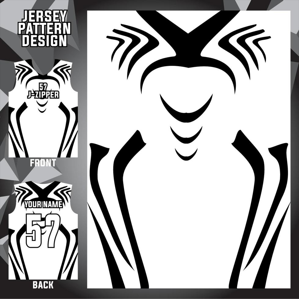 plantilla de patrón abstracto vectorial de diseño de jersey que se muestra en la parte delantera y trasera para equipos de fútbol, baloncesto, ciclismo, béisbol, voleibol, carreras, etc. vector