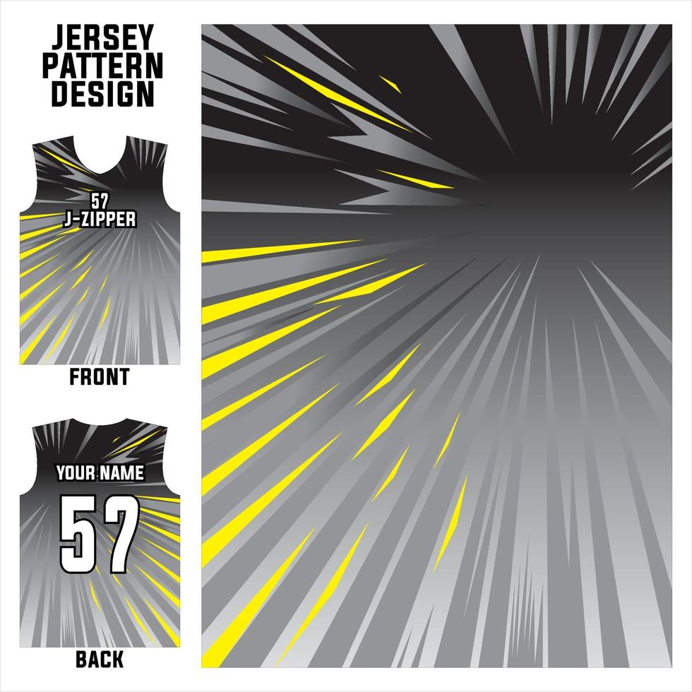 plantilla de patrón abstracto vectorial de diseño de jersey que se muestra en la parte delantera y trasera para equipos de fútbol, baloncesto, ciclismo, béisbol, voleibol, carreras, etc. vector