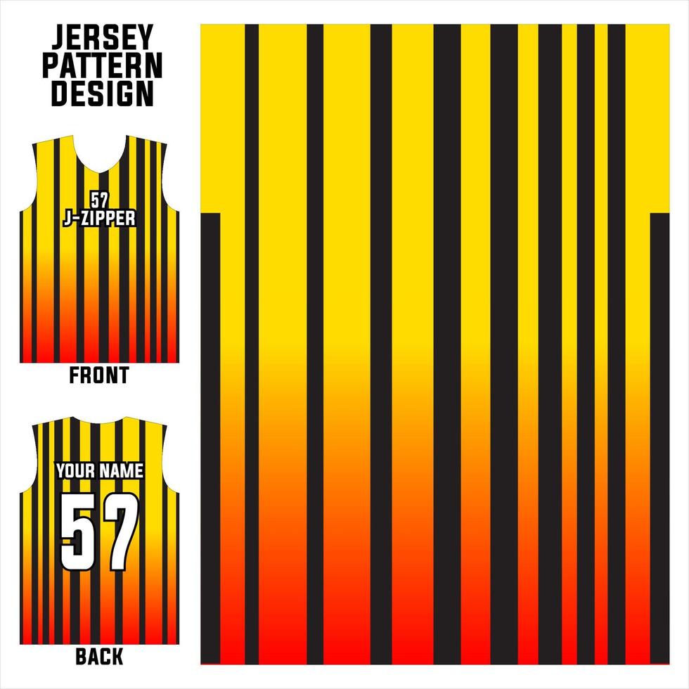 plantilla de patrón abstracto vectorial de diseño de jersey que se muestra en la parte delantera y trasera para equipos de fútbol, baloncesto, ciclismo, béisbol, voleibol, carreras, etc. vector