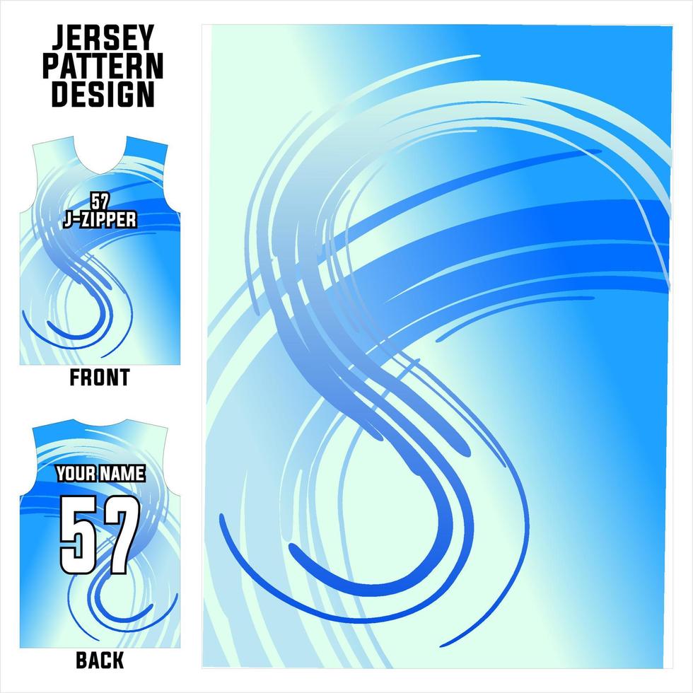 plantilla de patrón abstracto vectorial de diseño de jersey que se muestra en la parte delantera y trasera para equipos de fútbol, baloncesto, ciclismo, béisbol, voleibol, carreras, etc. vector