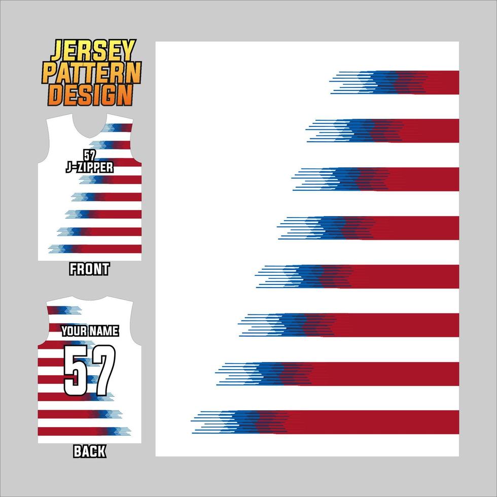 plantilla de patrón abstracto vectorial de diseño de jersey que se muestra en la parte delantera y trasera para equipos de fútbol, baloncesto, ciclismo, béisbol, voleibol, carreras, etc. vector