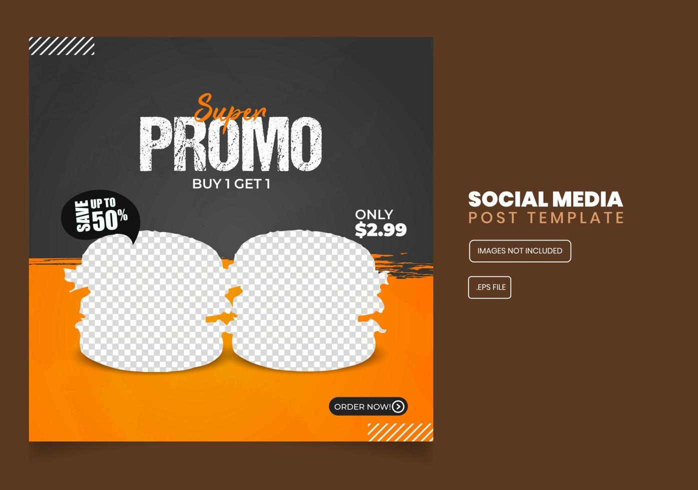 Special delicious burger social media banner post template vector