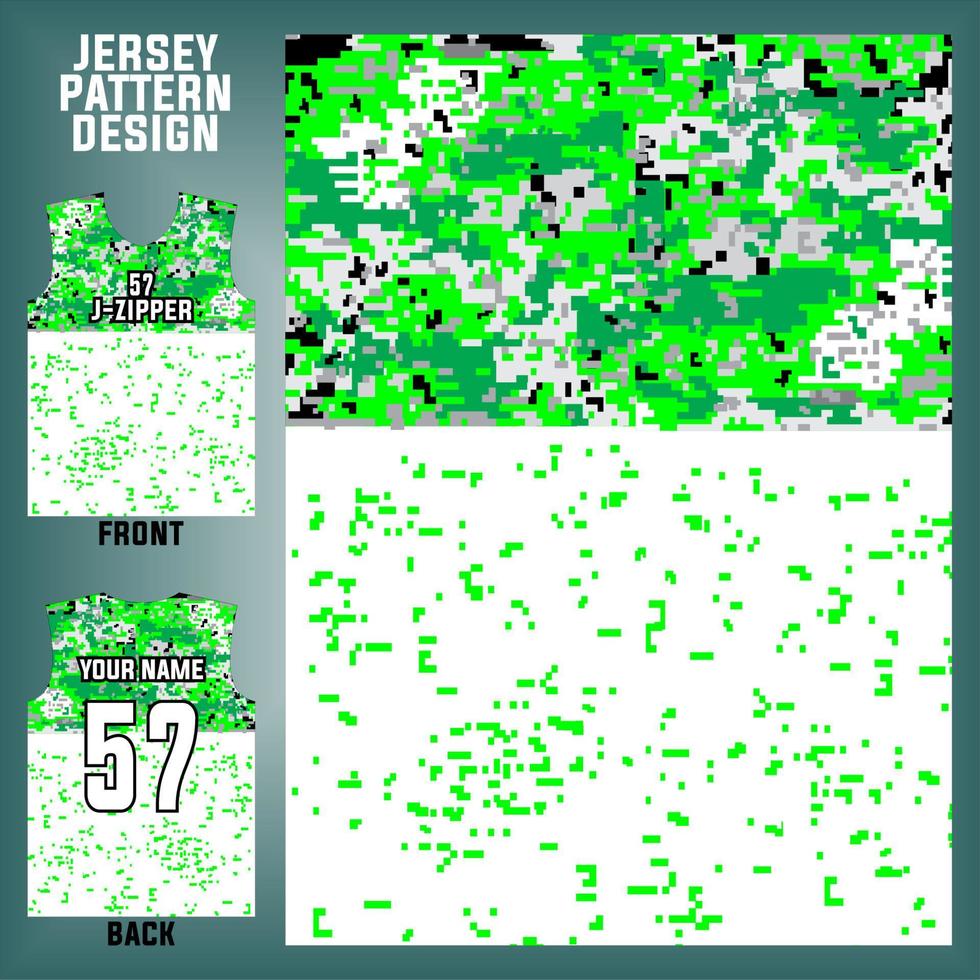 plantilla de patrón abstracto vectorial de diseño de jersey que se muestra en la parte delantera y trasera para equipos de fútbol, baloncesto, ciclismo, béisbol, voleibol, carreras, etc. vector