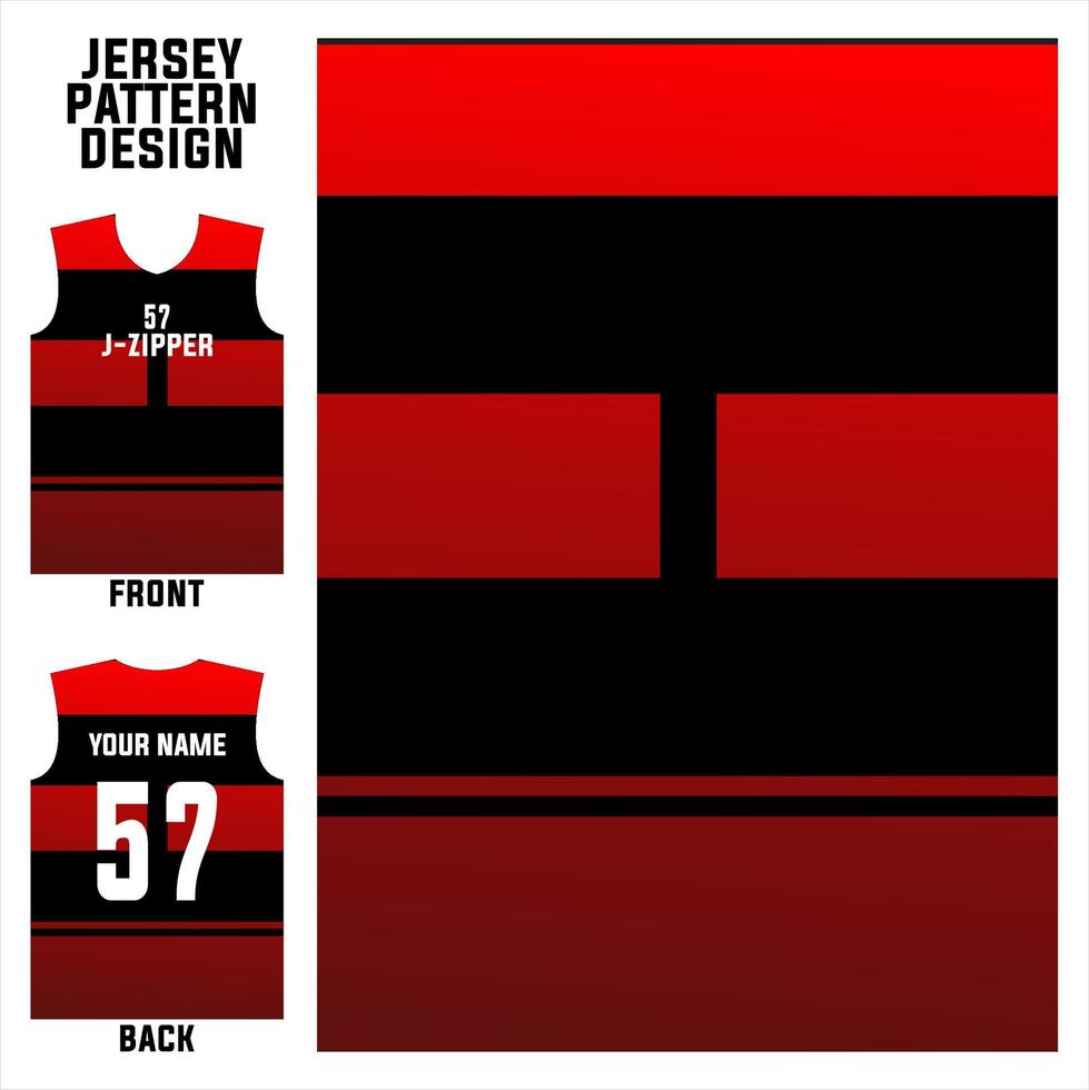 plantilla de patrón abstracto vectorial de diseño de jersey que se muestra en la parte delantera y trasera para equipos de fútbol, baloncesto, ciclismo, béisbol, voleibol, carreras, etc. vector