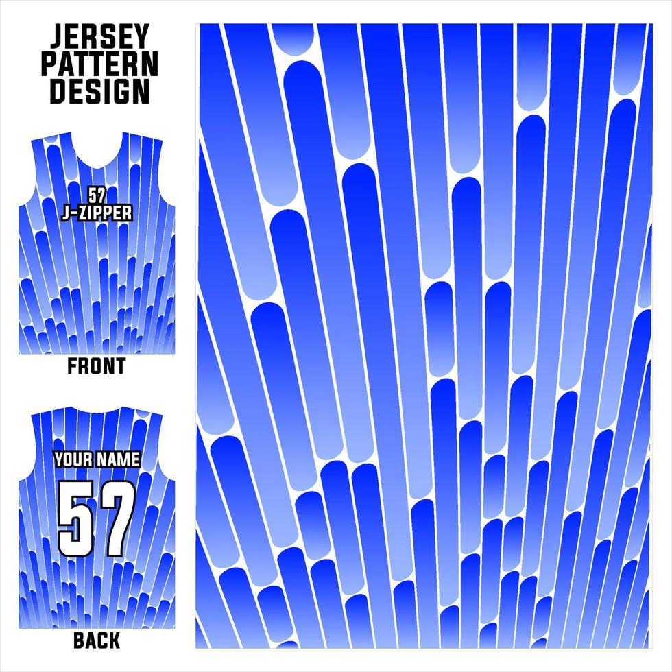 plantilla de patrón abstracto vectorial de diseño de jersey que se muestra en la parte delantera y trasera para equipos de fútbol, baloncesto, ciclismo, béisbol, voleibol, carreras, etc. vector