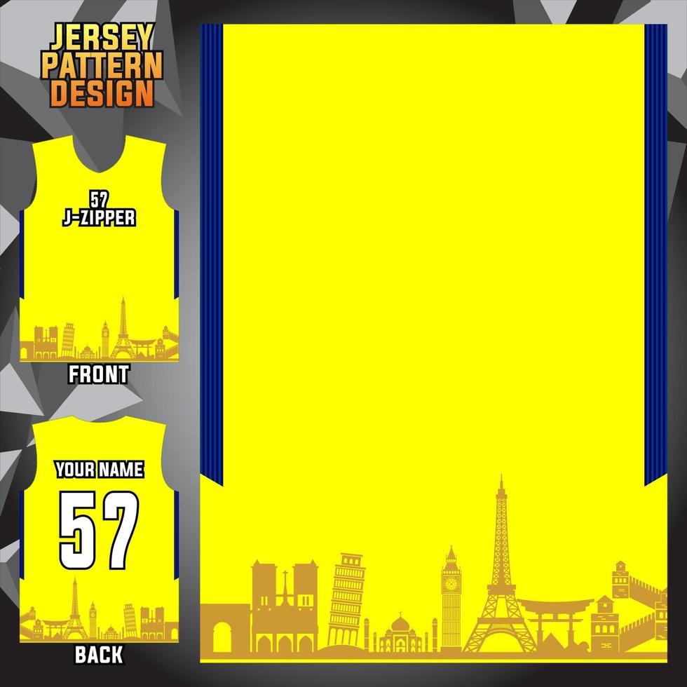 jersey design vector abstract pattern template display front and back for football teams, basketball, cycling, baseball, volleyball, racing, etc.