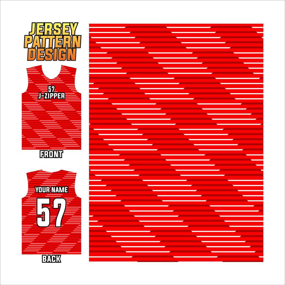 plantilla de patrón abstracto vectorial de diseño de jersey que se muestra en la parte delantera y trasera para equipos de fútbol, baloncesto, ciclismo, béisbol, voleibol, carreras, etc. vector