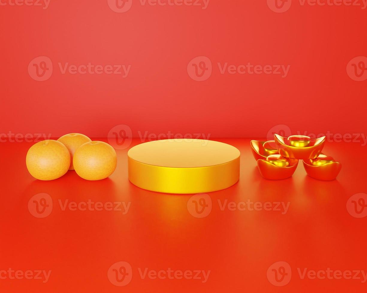 3d podium for chinese new year photo
