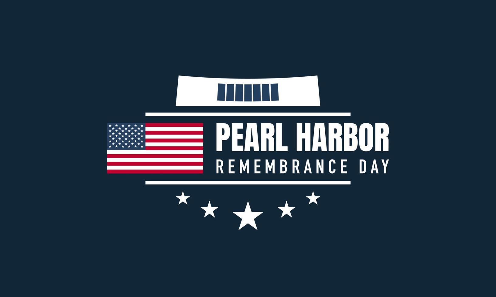 Pearl Harbor Remembrance Day Background. vector