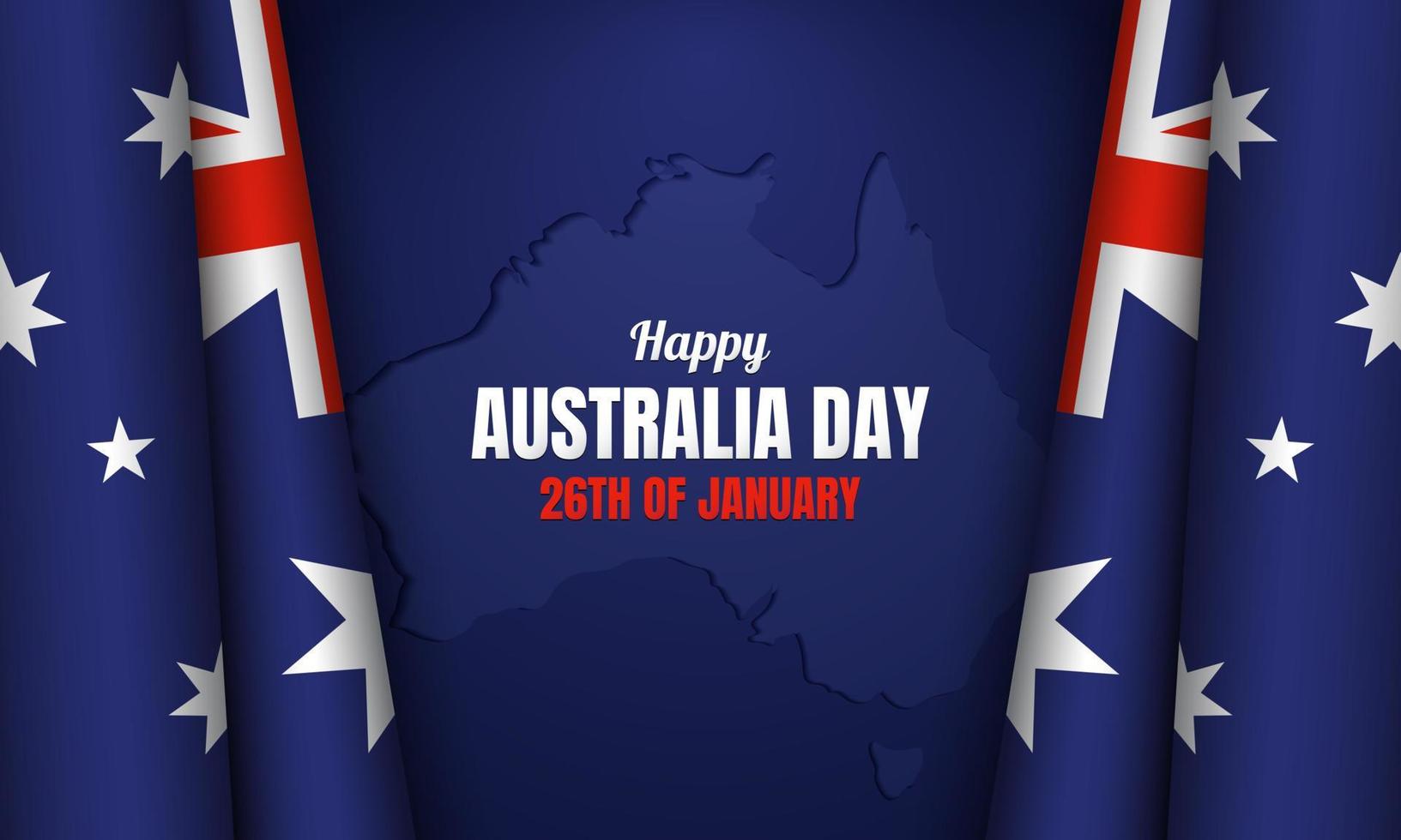 Australia Day Background Design. Vector Illustration.