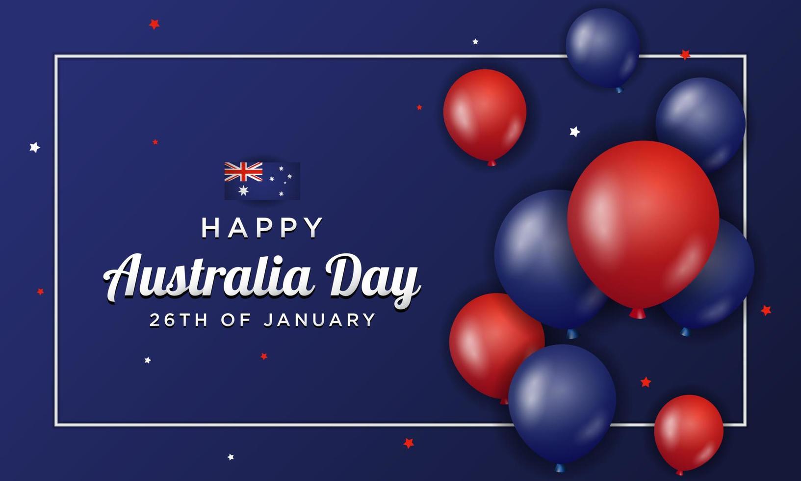 Australia Day Background Design. Vector Illustration.
