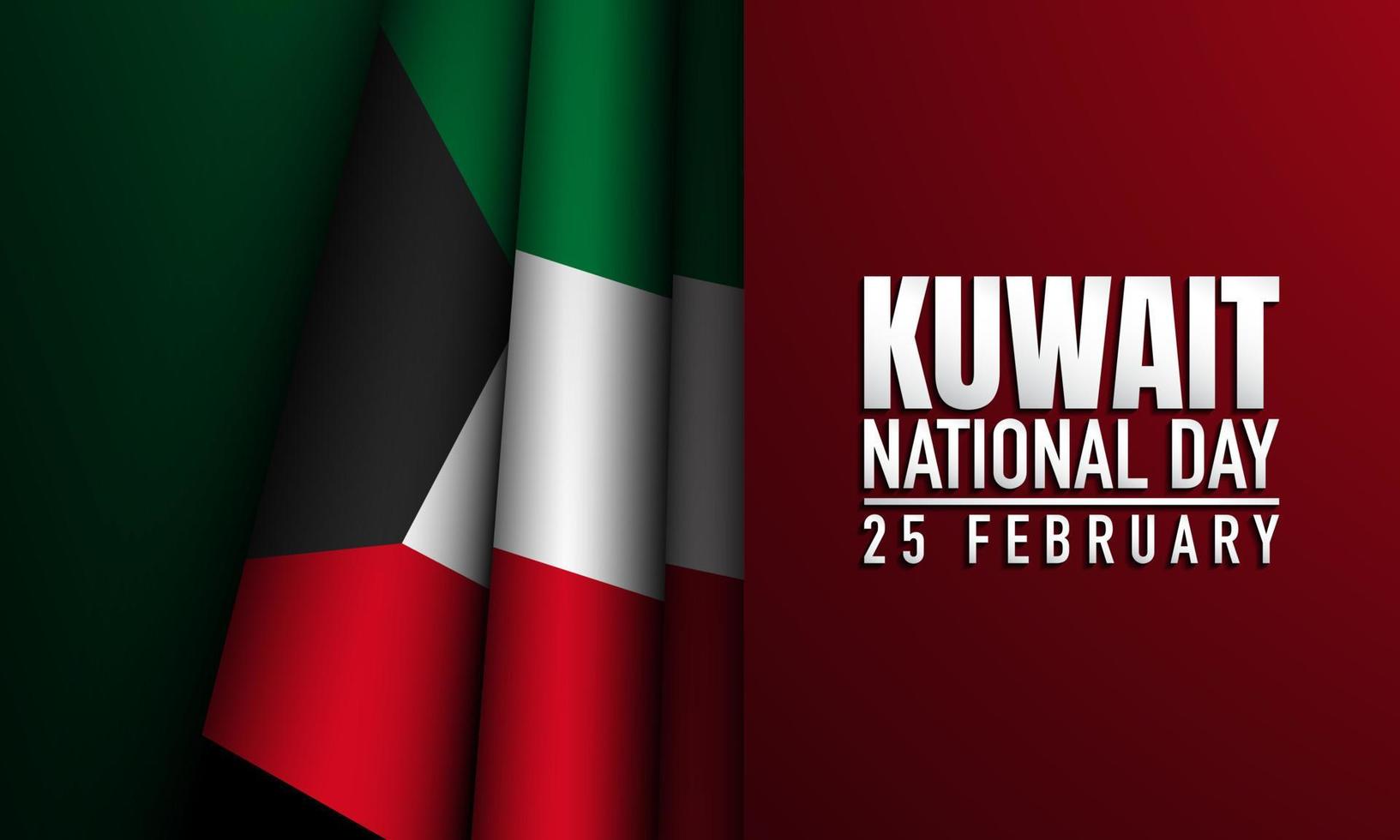 Kuwait National Day Background. Vector Illustration.