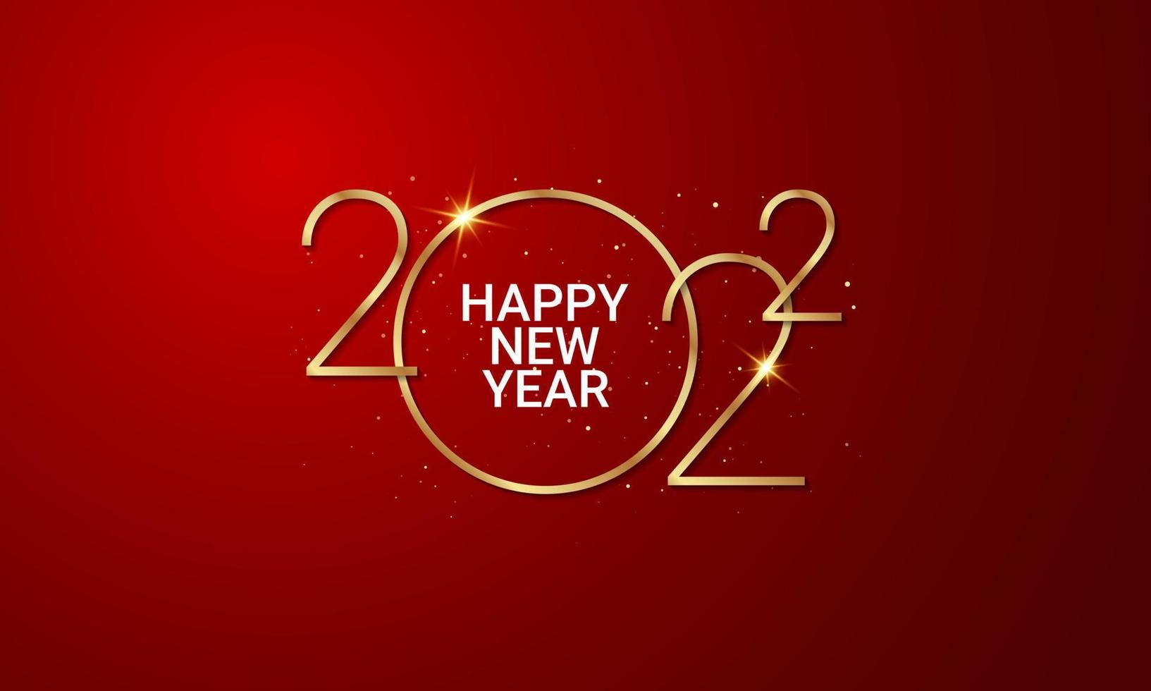 2022 Happy New Year Background Design. Vector Illustration.