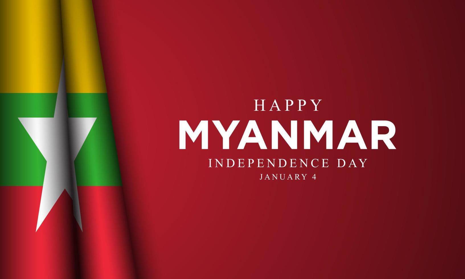 Myanmar Independence Day Background. Vector Illustration.