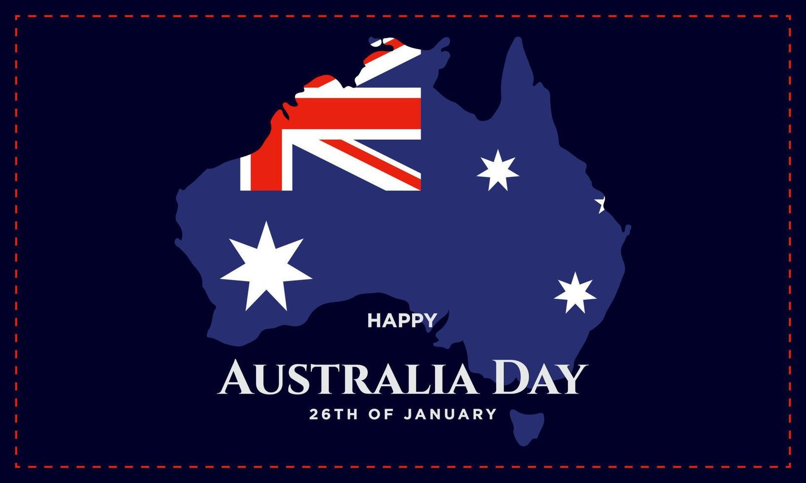 Australia Day Background Design. Vector Illustration.