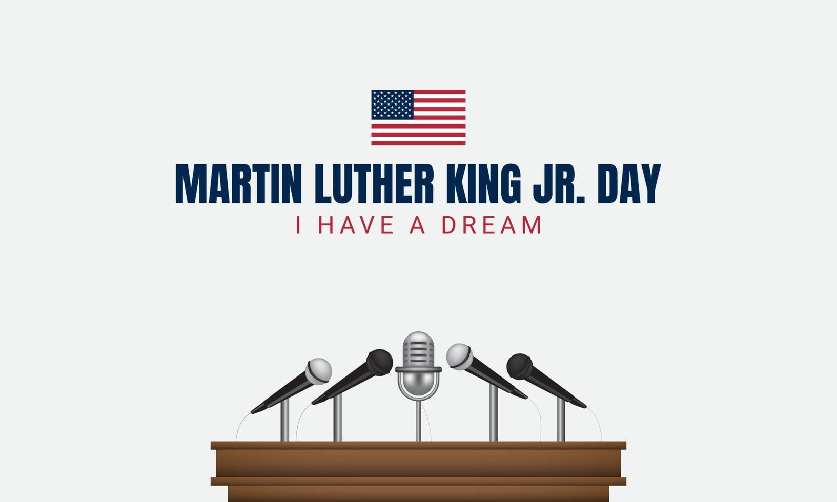 ilustración vectorial de martin luther king jr. fondo del día. vector