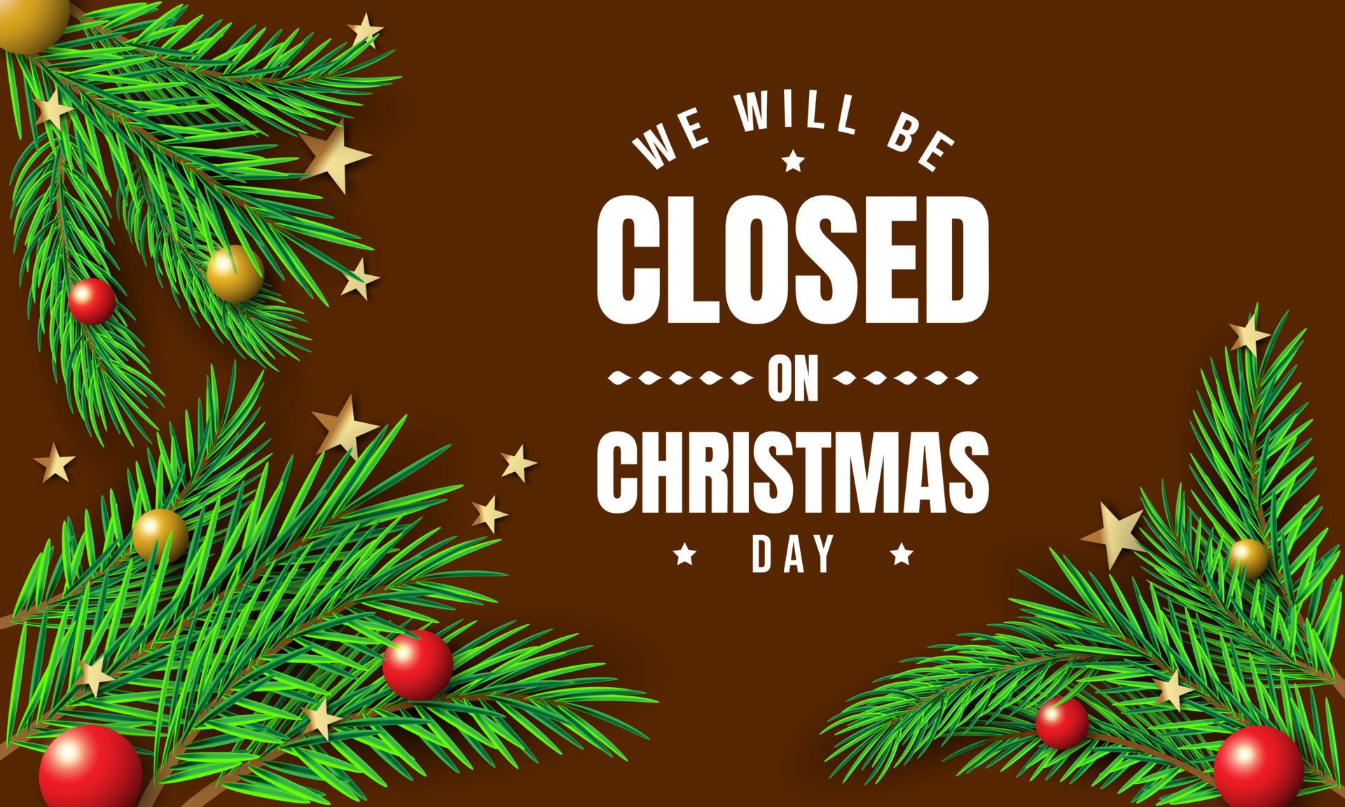 Christmas Day Background Design We Will Be Closed On Christmas Day 
